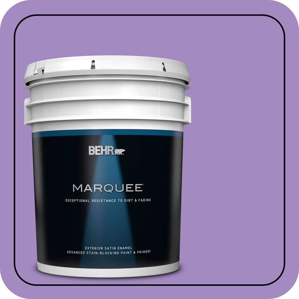 BEHR MARQUEE 5 gal. #P570-4 Classic Bouquet Satin Enamel Exterior Paint & Primer
