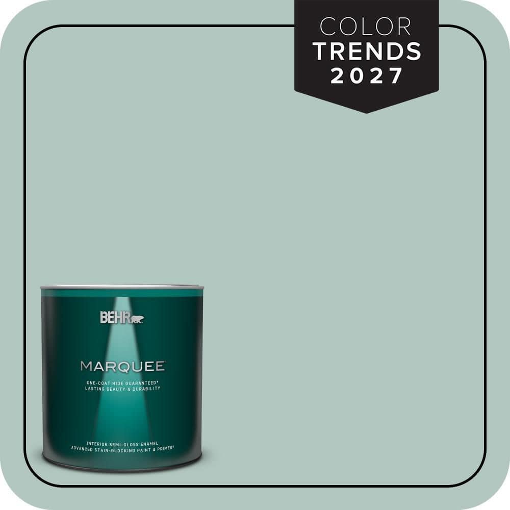 BEHR MARQUEE 1 qt. #S430-2 Fresh Tone Semi-Gloss Enamel Interior Paint & Primer