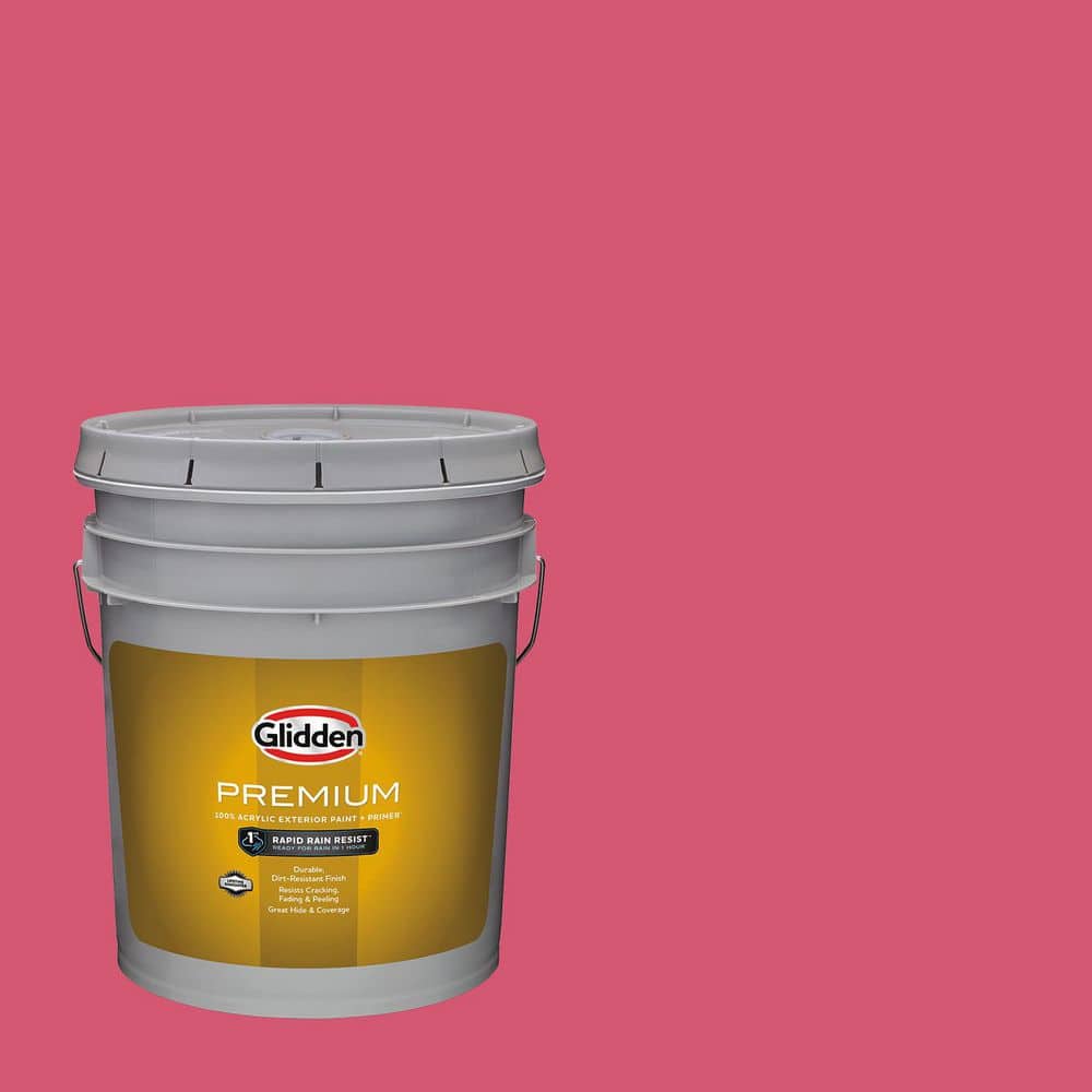 Glidden Premium 5 gal. PPG1184-6 Kenny's Kiss Flat Exterior Latex Paint