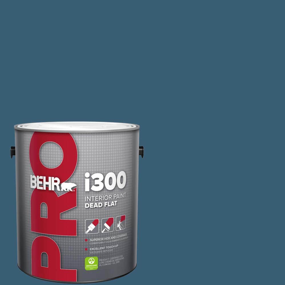 BEHR PRO 1 gal. #S490-7 Superior Blue Dead Flat Interior Paint