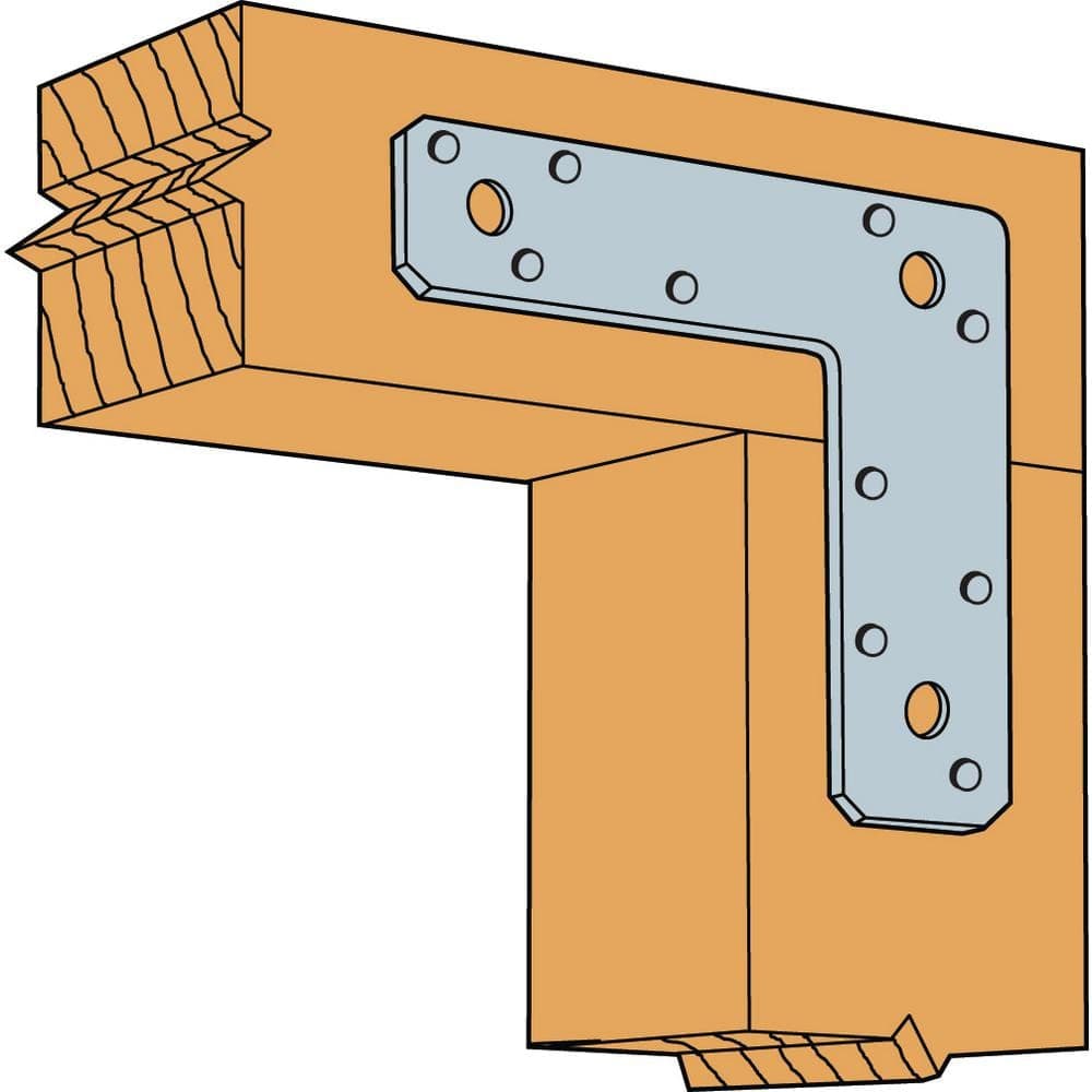 Simpson Strong-Tie 6 in. x 6 in. 14-Gauge Galvanized L Strap (2)