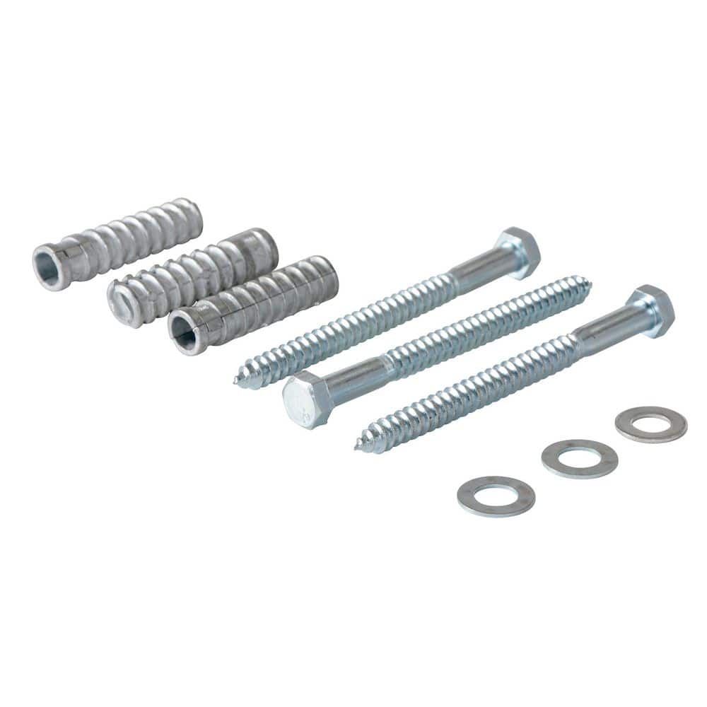Vestil 0 .75 in. W 6.375 in. H 0 .75 in. D Silver 3 Spike Concrete Hardware Kit for Car Stop (2)