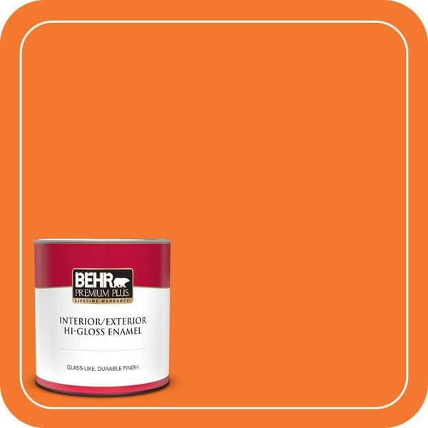BEHR PREMIUM PLUS #230B-7 Kumquat Enamel & Primer Color Sample (4)