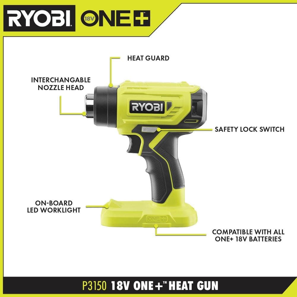 RYOBI ONE+ 18V Cordless Heat Gun (Tool Only) (2)