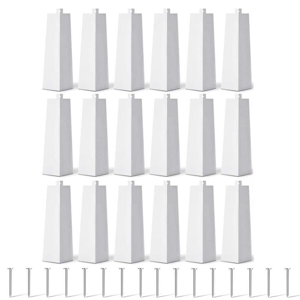 Laybus 8 in. White Aluminum Siding Corner Caps (16-Pack) – Exterior Trim for Mobile Homes, Houses, Sheds (1)