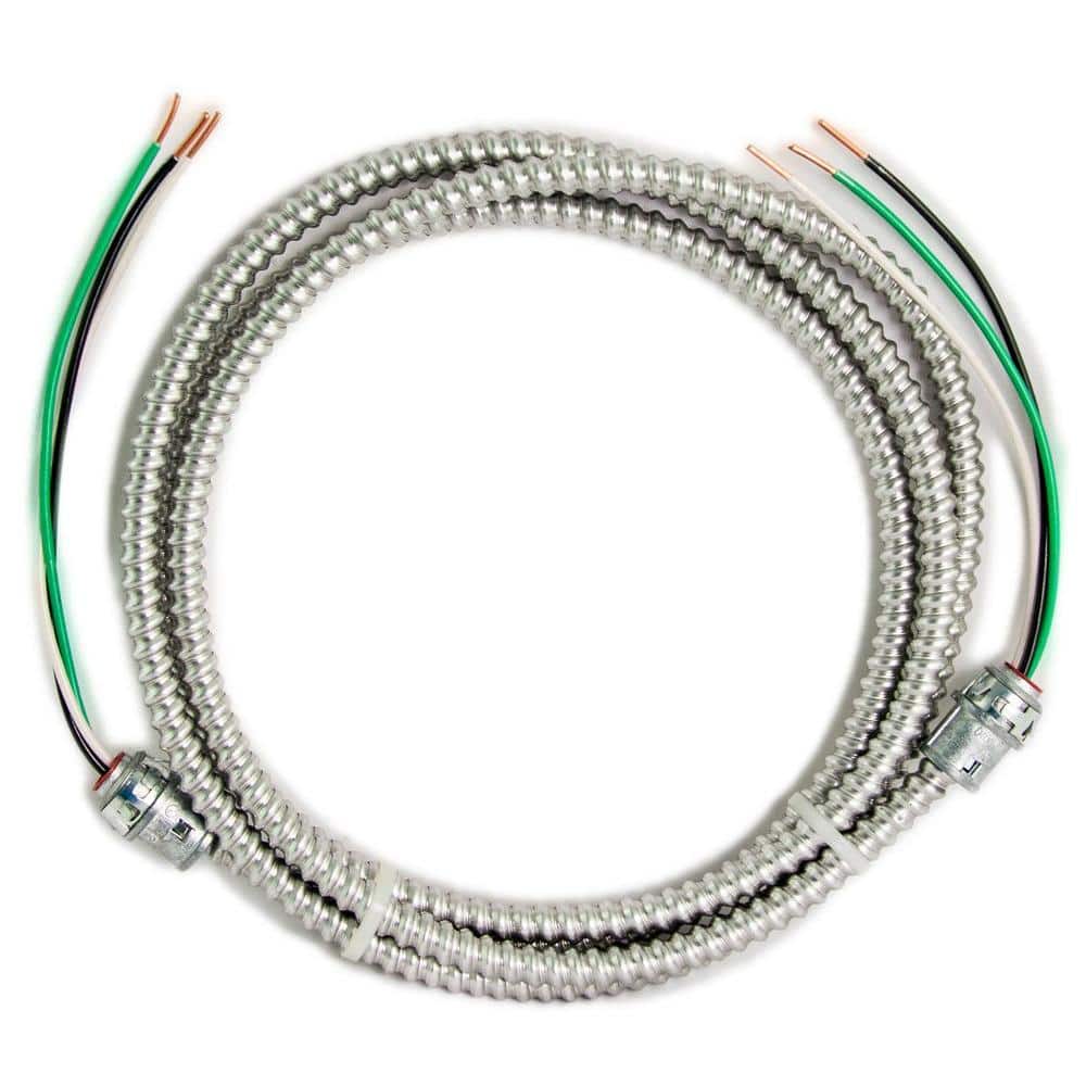 Southwire ft., 12/2 Solid CU MC (Metal Clad) Armorlite Modular Assembly Quick Cable Whip