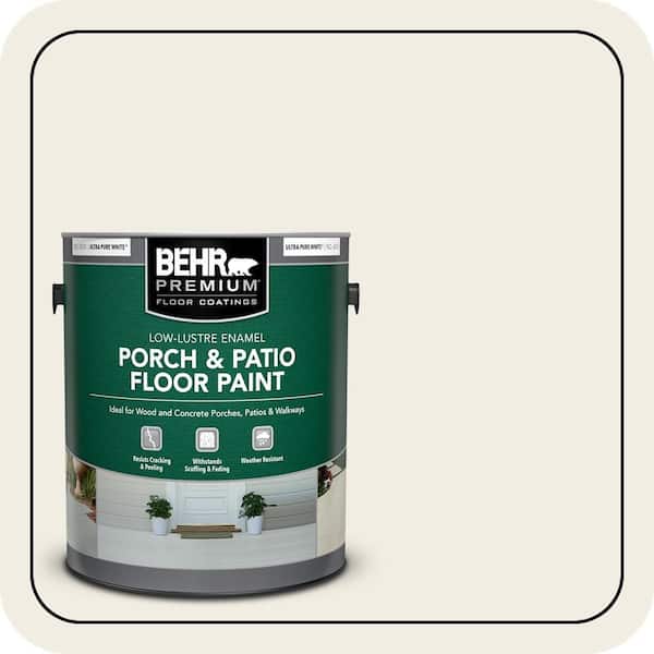 BEHR PREMIUM 1 gal. #DC-012 White Stone Low-Lustre Enamel Interior/Exterior Porch and Patio Floor Paint (2)