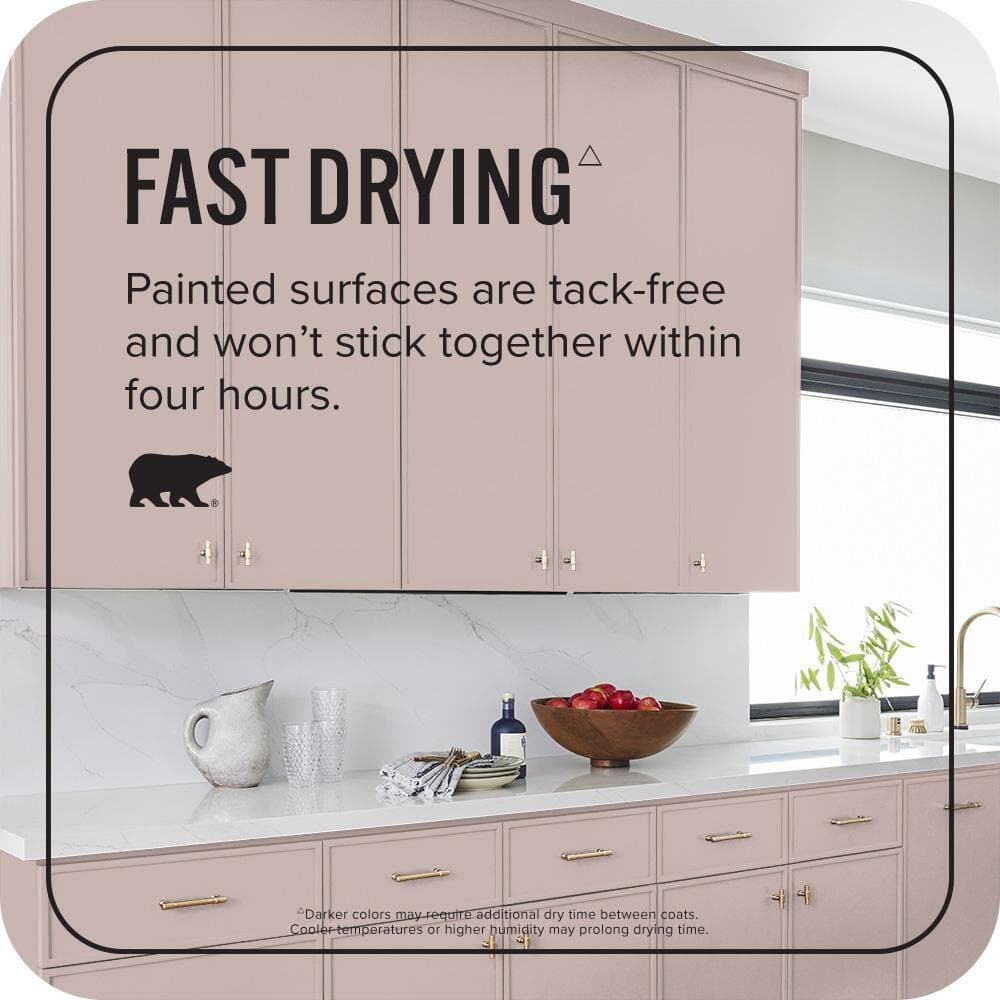 BEHR PREMIUM PLUS #120E-3 Subdued Hue Enamel Interior Stain-Blocking Paint and Primer (3)