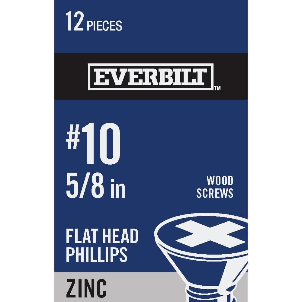 Everbilt # . Zinc Plated Phillips Flat Head Wood Screw