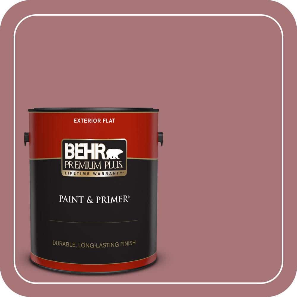 BEHR PREMIUM PLUS 1 gal. #S130-5 Heirloom Rose Flat Exterior Paint & Primer