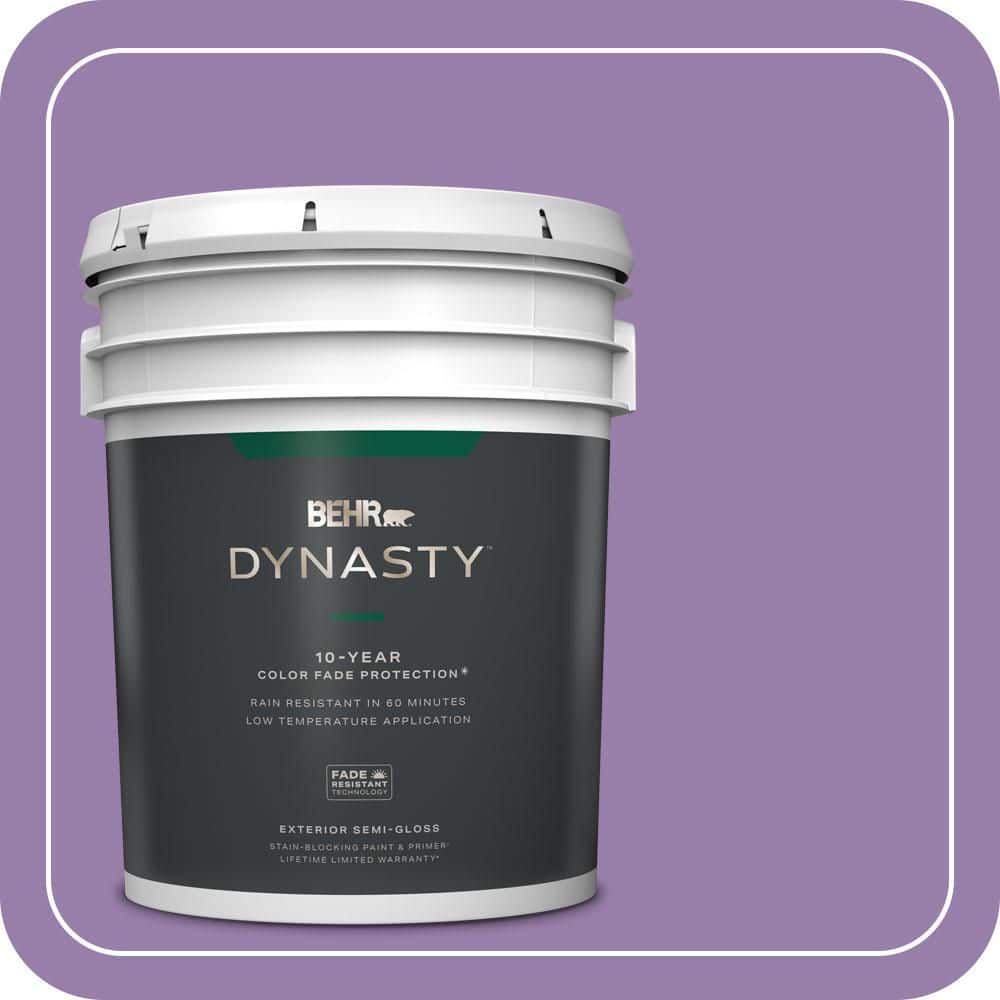BEHR DYNASTY 5 gal. #650B-6 Elite Wisteria Semi-Gloss Enamel Exterior Stain-Blocking Paint & Primer