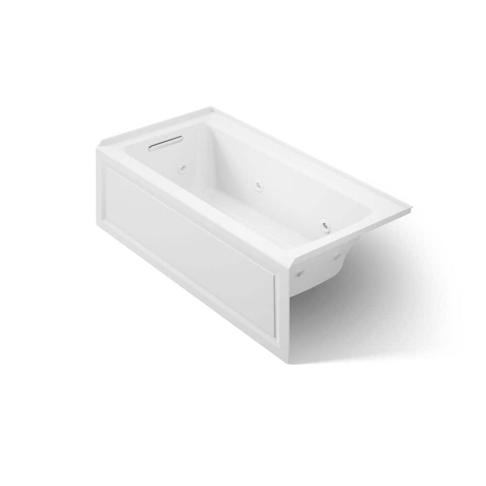KOHLER Archer 60 in. x 30 in. Whirlpool Bathtub with Left Drain in White (1)
