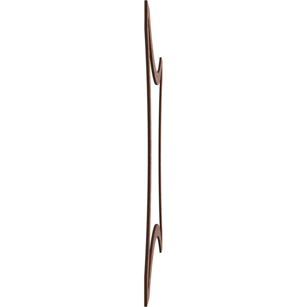 Ekena Millwork Small Lilley Fretwork 3/8 in. x 1-15/16 ft. x 1-15/16 ft. Brown Wood Decorative Wall Paneling 1-Pack (3)