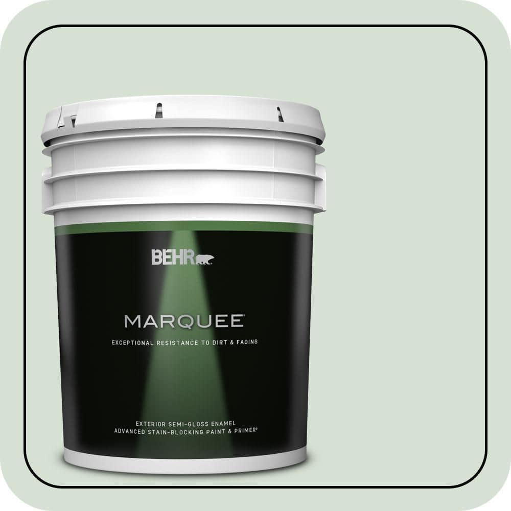 BEHR MARQUEE 5 gal. #S410-1 River Mist Semi-Gloss Enamel Exterior Paint & Primer
