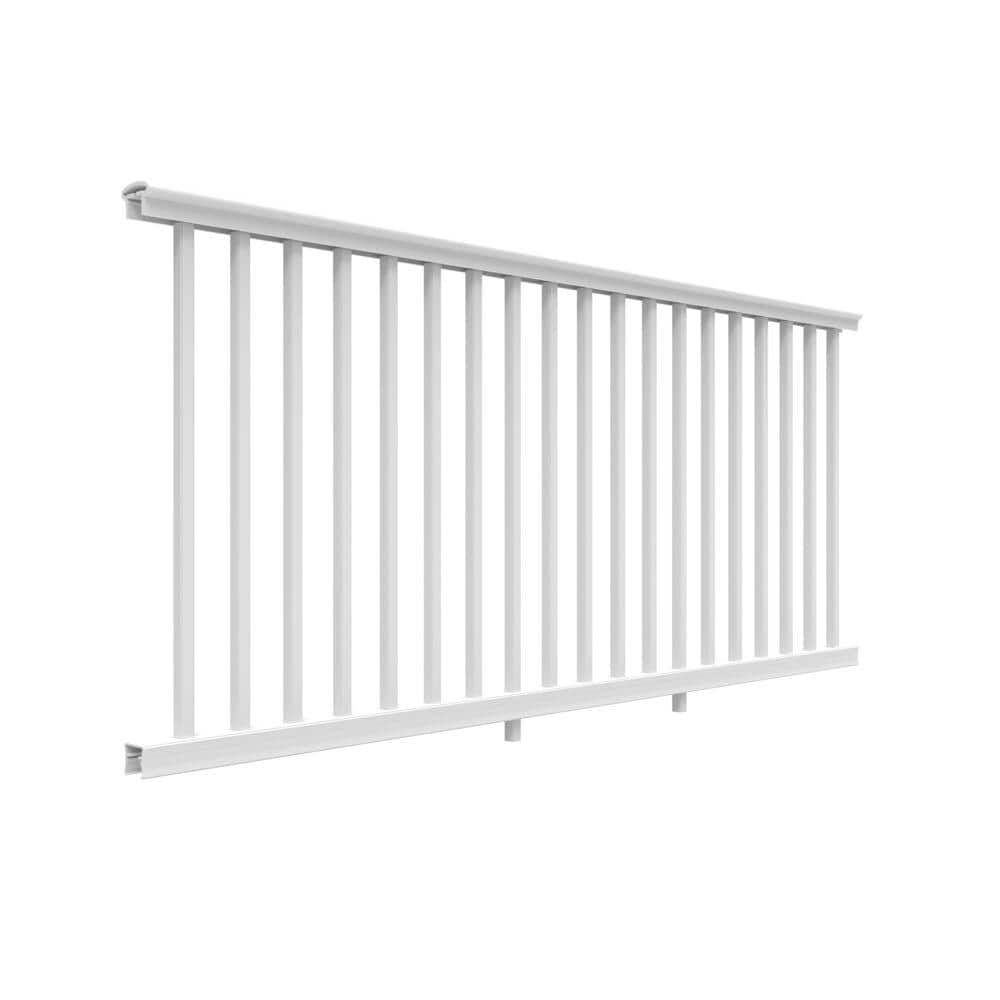 RDI 6 ft. x 42 in. Square Baluster Transform Rail Kit in Satin White (2)