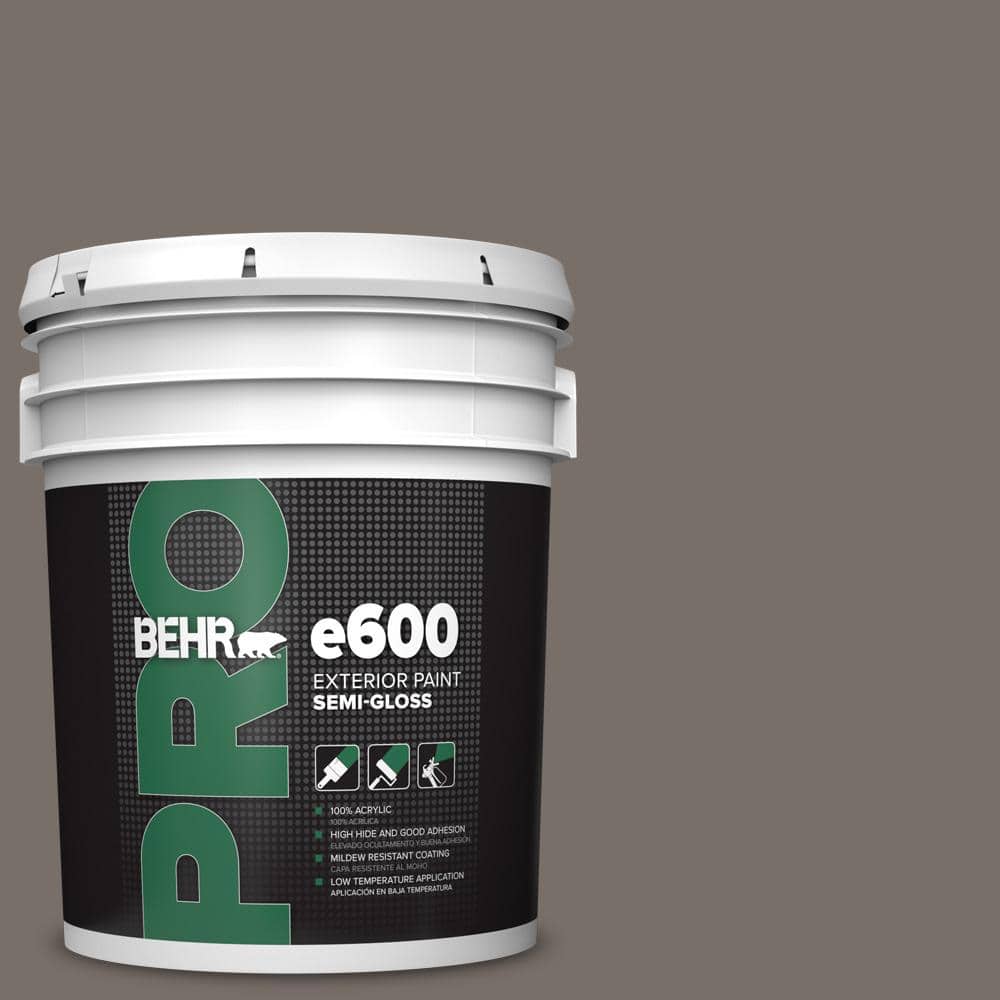 BEHR PRO 5 gal. #BNC-37 Gray Owl Semi-Gloss Exterior Paint