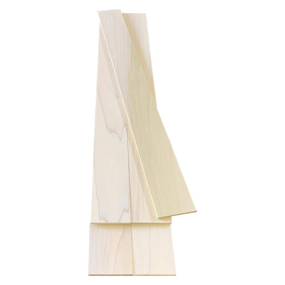Swaner Hardwood 1/4 in. x 2.5 in. x 4 ft. Poplar S4S Hardwood Hobby Board (5-Pack) (1)
