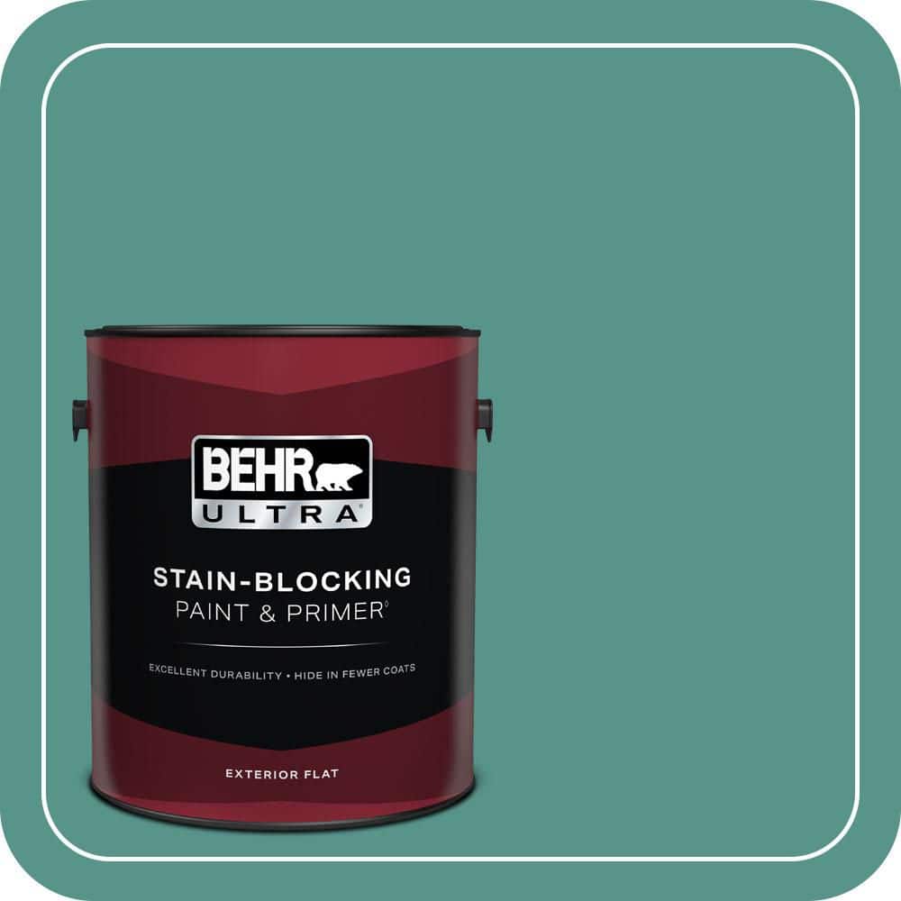 BEHR ULTRA 1 gal. #490D-6 Thermal Spring Flat Exterior Paint & Primer