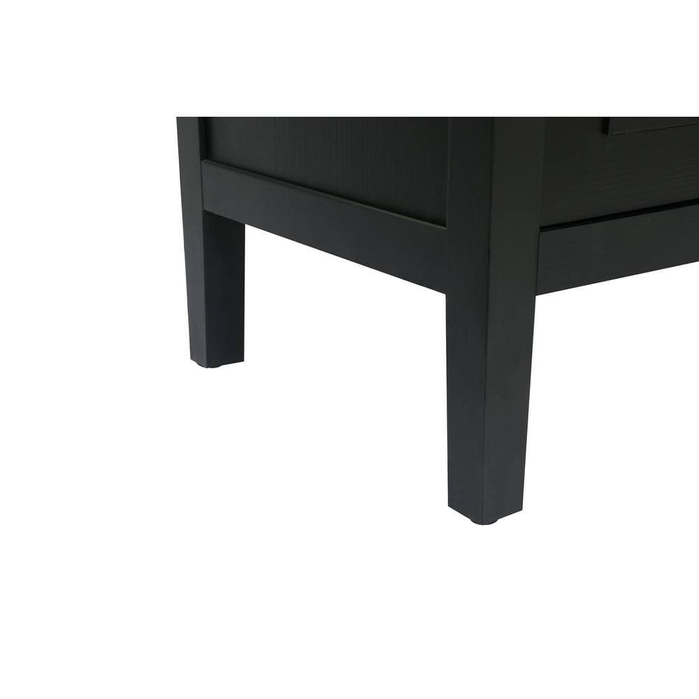 Unbranded 59.8 in. W x 15.7 in. D x 33.9 in. H Black Linen Cabinet with 4-Door, Adjustable shelves (3)