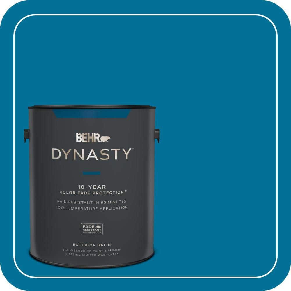 BEHR DYNASTY 1 gal. #S-G-530 Glacier Lake Satin Enamel Exterior Stain-Blocking Paint & Primer