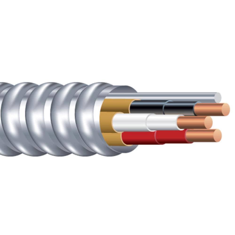 Southwire 100 ft. 12/2 600-Volt Duraclad Type BX/AC SA Light-Weight Steel Armored Cable Coil (2)