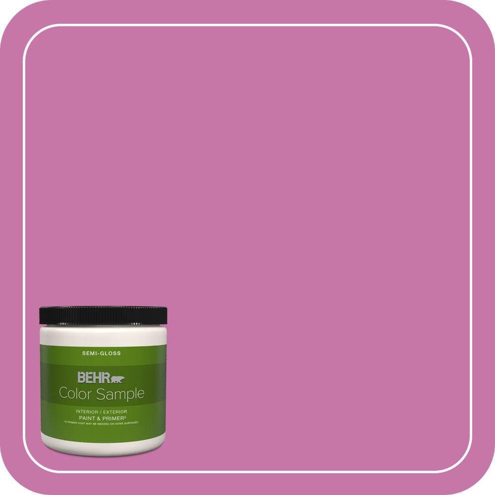BEHR PREMIUM PLUS 8 oz. #680B-5 Strawberry Freeze Semi-Gloss Interior/Exterior Paint & Primer Color Sample