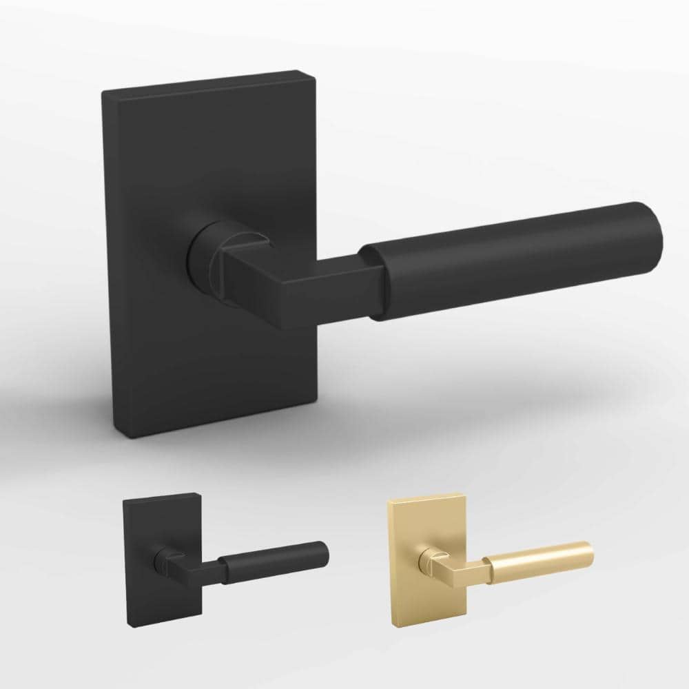 Mega Handles Camden Dummy Door Handles - 2 Pack Non-Turning Door Handle for Hallway, Closet & French Doors - Matte Black