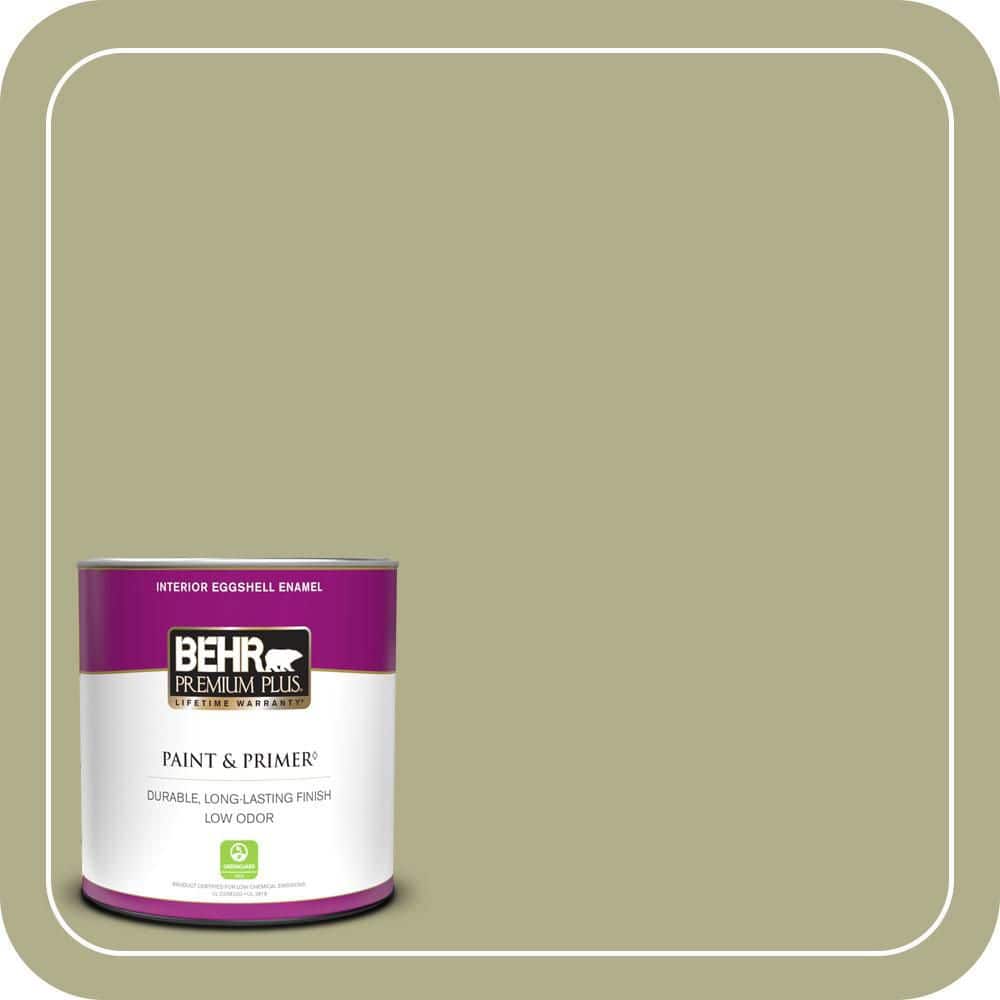 BEHR PREMIUM PLUS 1 qt. #PPU9-21 Sanctuary Eggshell Enamel Low Odor Interior Paint & Primer