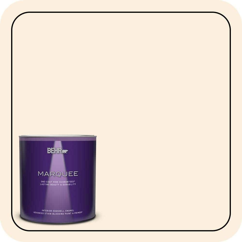 BEHR MARQUEE 1 qt. #PWN-40 Elegant Ivory Eggshell Enamel Interior Paint & Primer