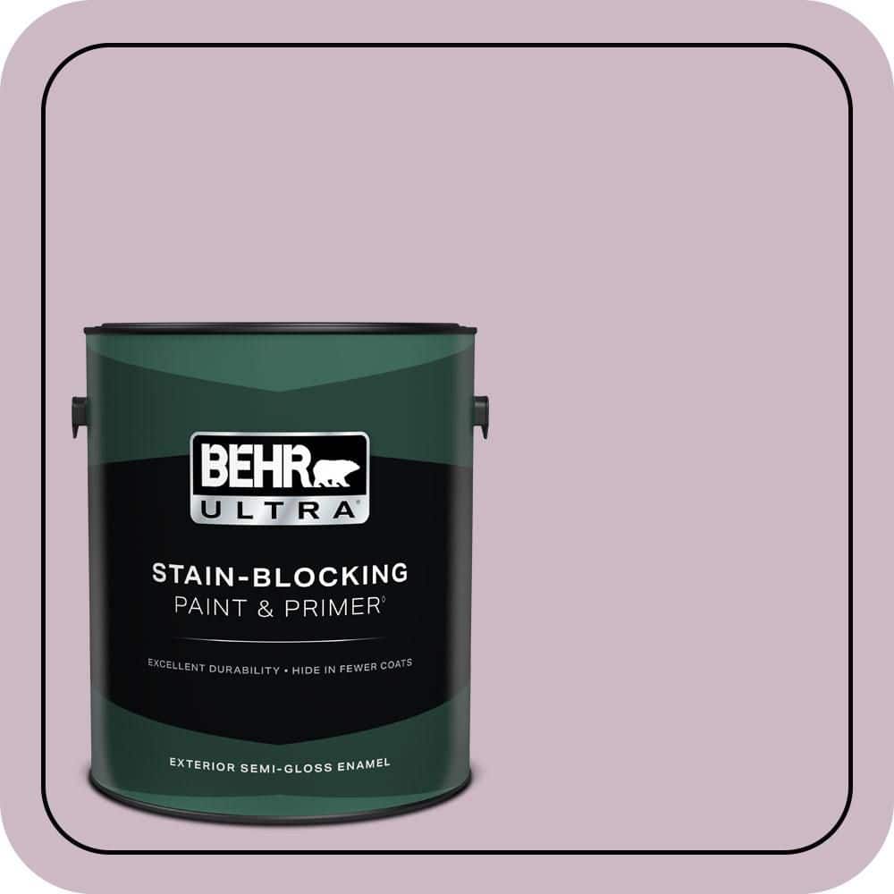 BEHR ULTRA 1 gal. #S110-3 Queens Violet Semi-Gloss Enamel Exterior Paint & Primer