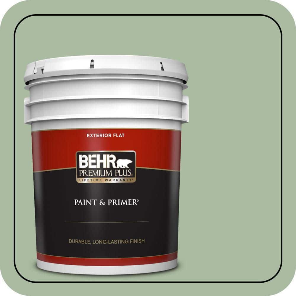 BEHR PREMIUM PLUS 5 gal. #T17-07 Balanced Flat Exterior Paint & Primer