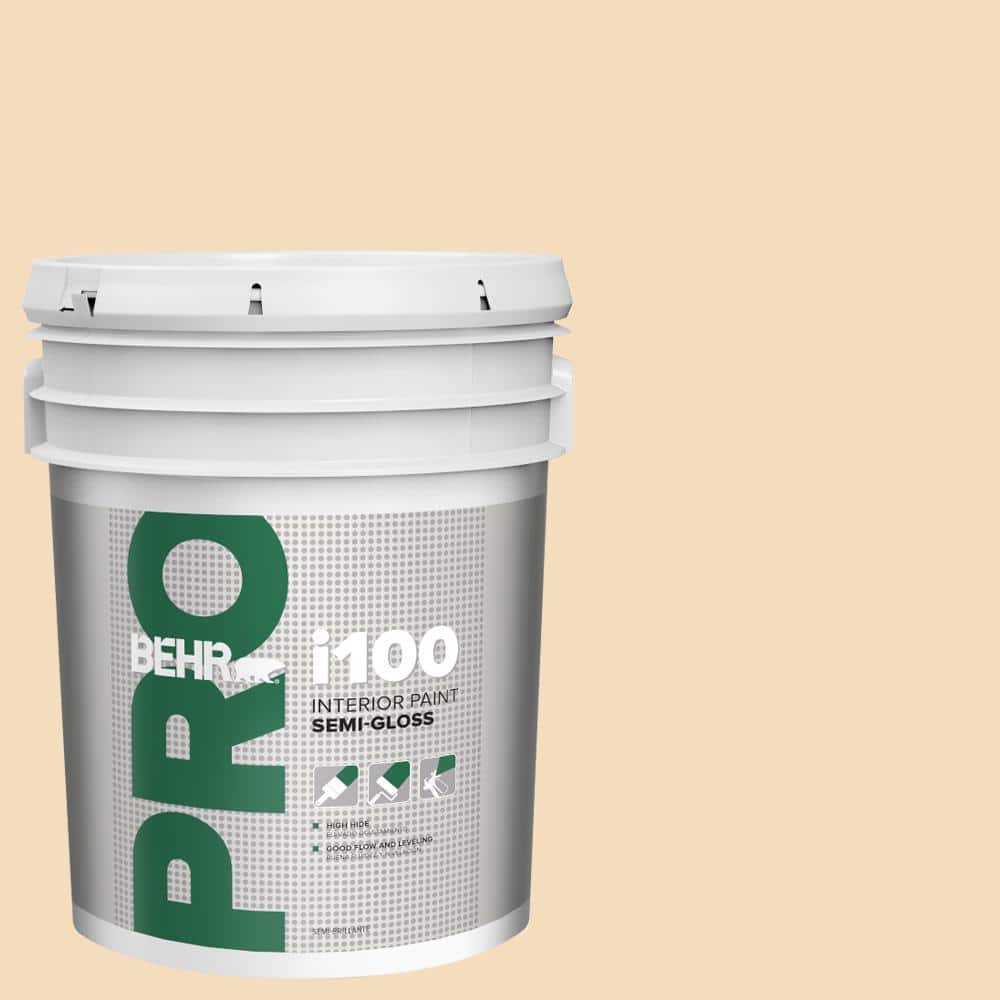 BEHR PRO 5 gal. #YL-W01 Spinning Silk Semi-Gloss Interior Paint