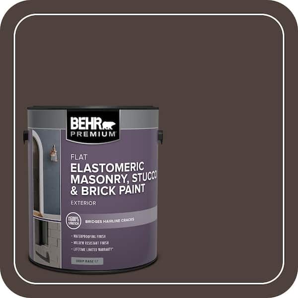 BEHR PREMIUM 5 gal. #MS-90 Deep Chocolate Elastomeric Masonry, Stucco and Brick Exterior Paint (3)