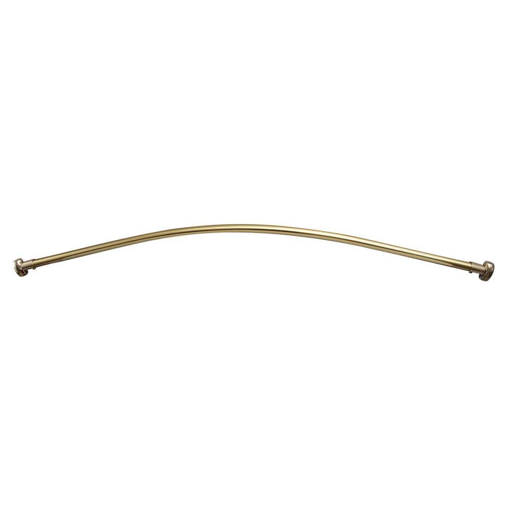 Barclay Products 72 in. Brass Curved Shower Rod in Polished Brass