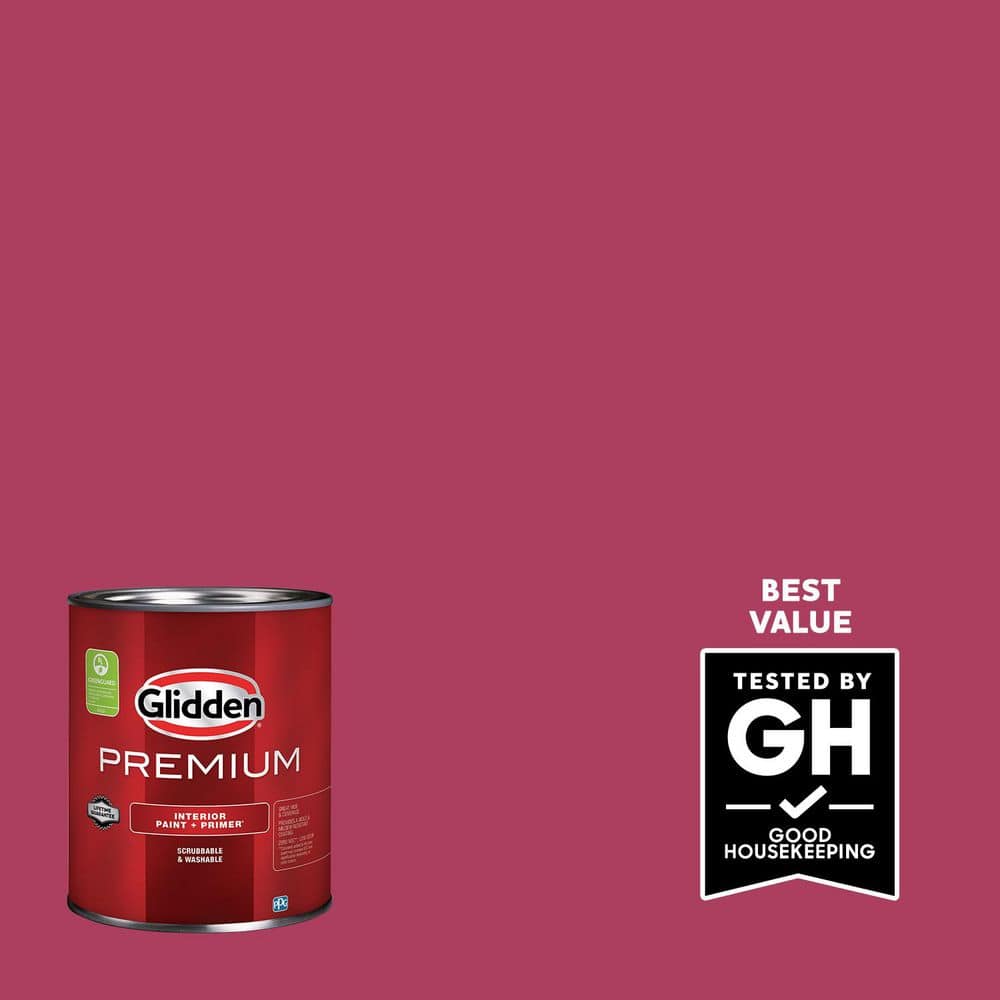 Glidden Premium 1 qt. PPG1183-7 Heart's Desire Flat Interior Latex Paint