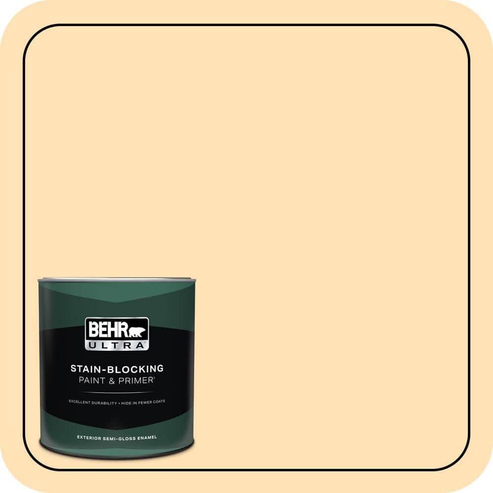 BEHR ULTRA 1 qt. #CE-04 Peach of Mind Semi-Gloss Enamel Exterior Paint & Primer
