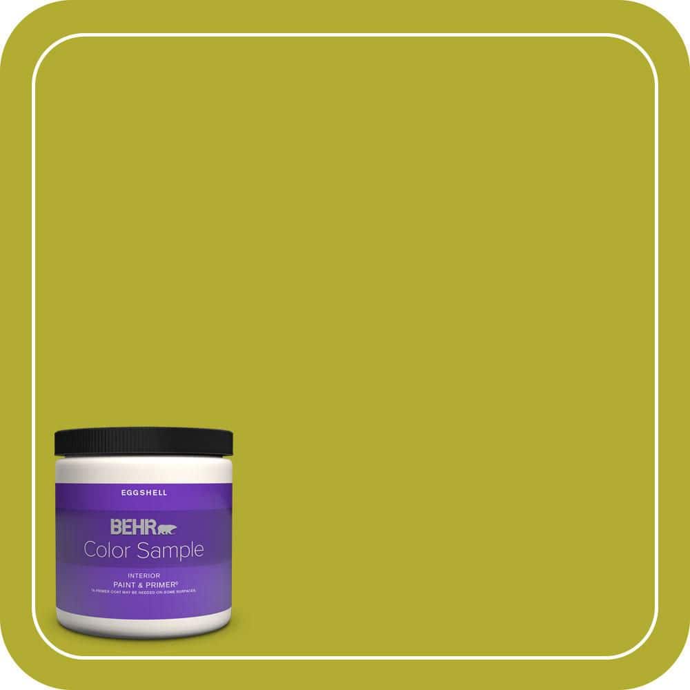 BEHR PREMIUM PLUS #P340-6 Green Neon Enamel & Primer Color Sample