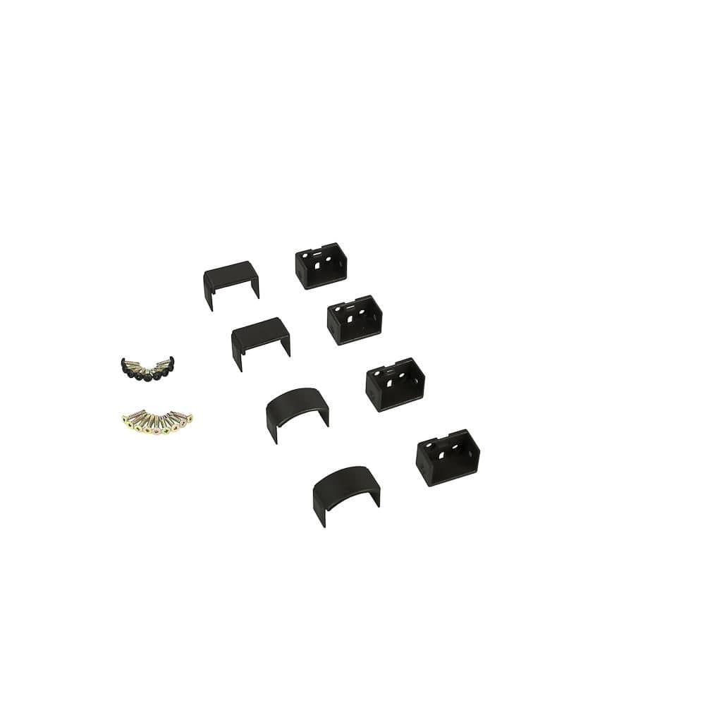 WESTBURY Wall Mount Black Fine Texture Aluminum Replacement Mounts for Level Railing Kit (4-Pieces) (Fits C10-C80)