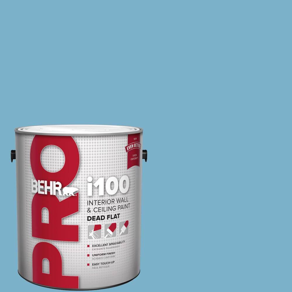 BEHR PRO 1 gal. #M490-4 Frisky Blue Dead Flat Interior Paint (1)