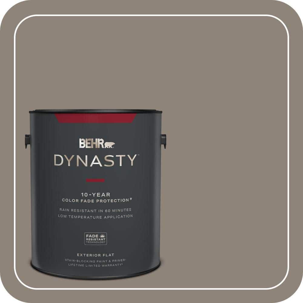 BEHR DYNASTY 1 gal. #N200-5 Woodcraft Flat Exterior Stain-Blocking Paint & Primer