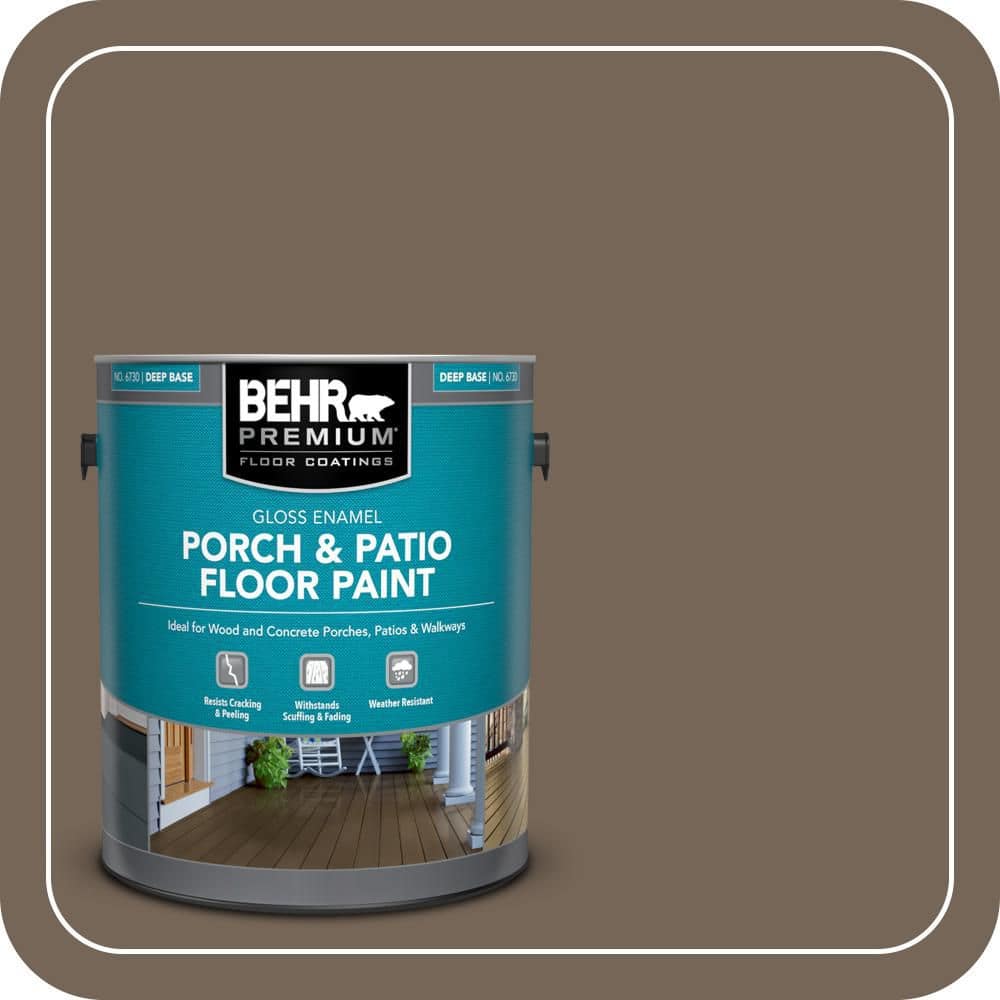 BEHR PREMIUM 1 gal. #N220-6 Landmark Brown Gloss Enamel Interior/Exterior Porch and Patio Floor Paint