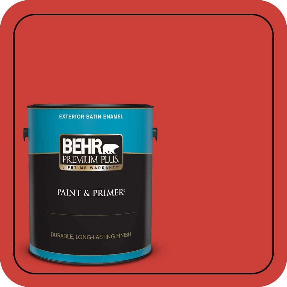 BEHR PREMIUM PLUS 1 gal. #P170-7 100 Mph Satin Enamel Exterior Paint & Primer