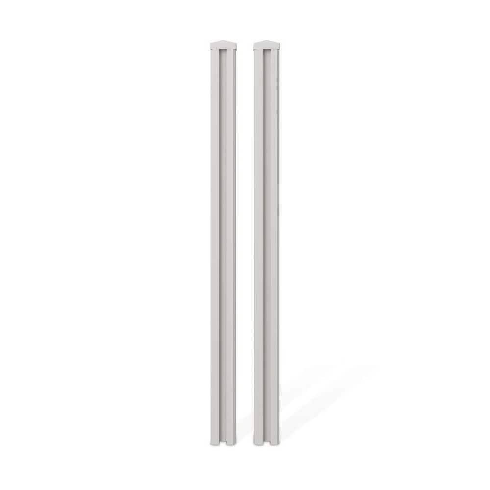 WamBam Fence 6 ft. x 4.5 in. x 4.5 in. Premium Vinyl Fence Posts with Caps (2-Pack)