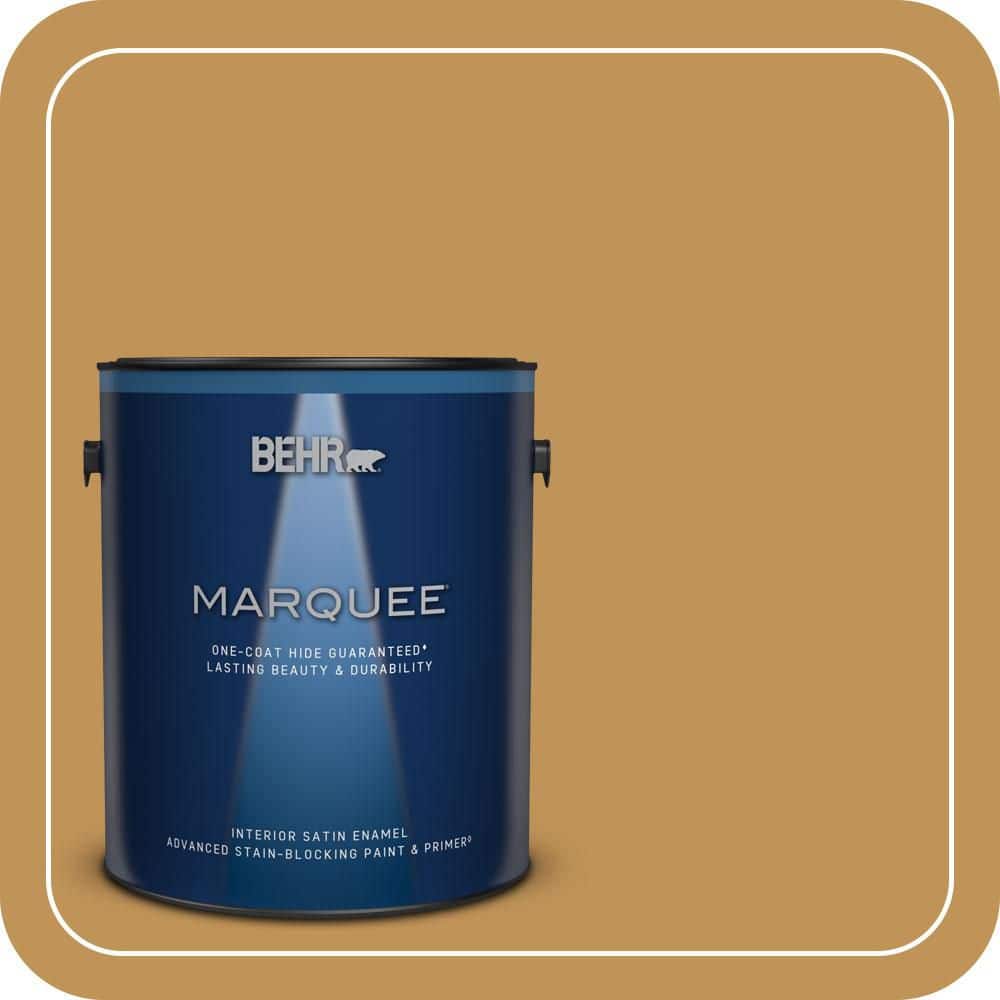 BEHR MARQUEE 1 gal. #T12-5 Lone Star Satin Enamel Interior Paint & Primer