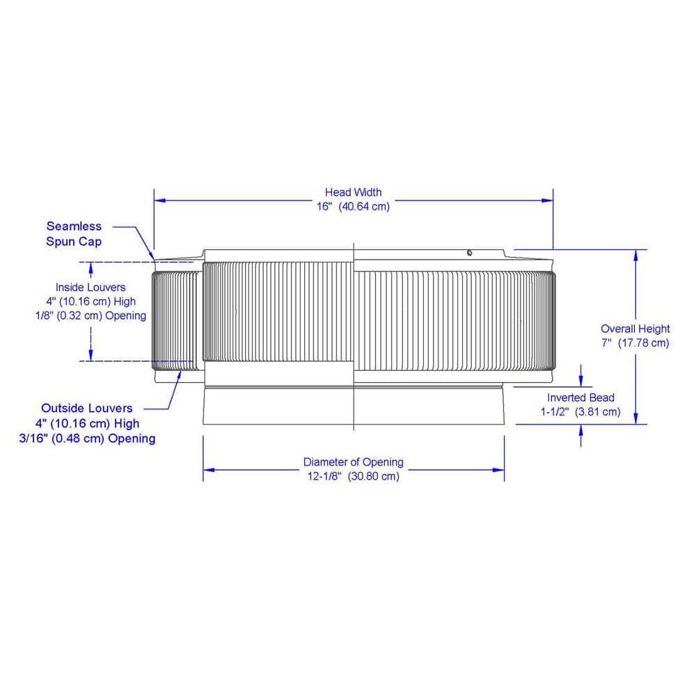 Active Ventilation Aura Vent 113-NFA 12 in. Mill Finish Aluminum Roof Turbine Replacement Vent with Louver Design (3)