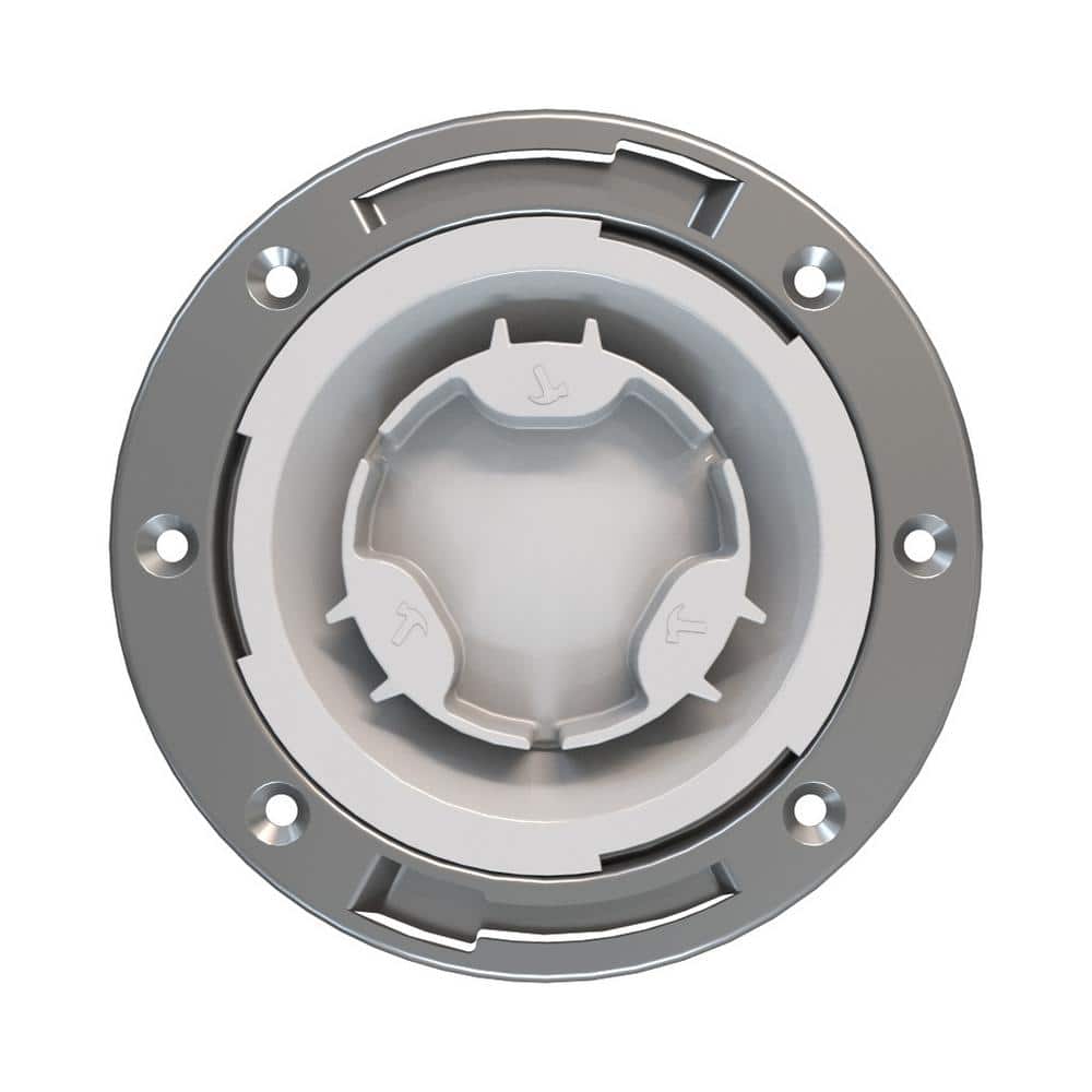 Oatey Fast Set 4 in. PVC Hub Toilet Flange with Test Cap and Stainless Steel Ring (2)