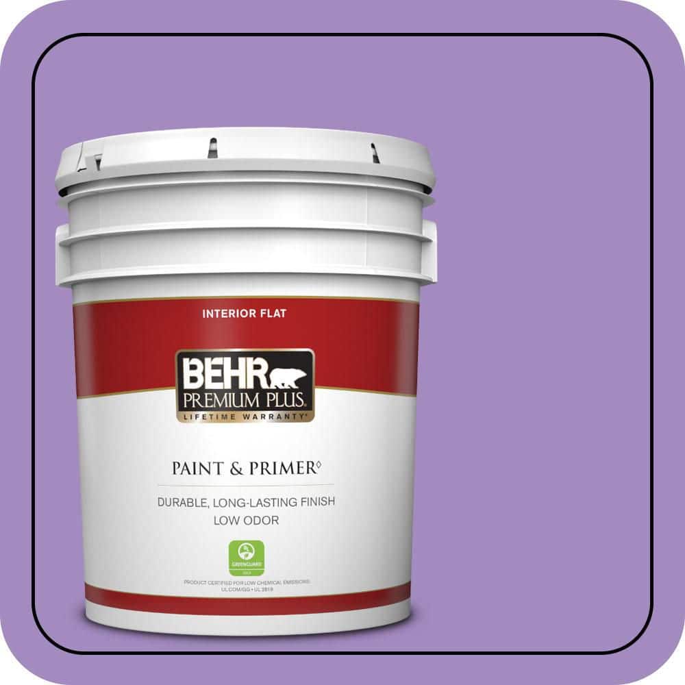 BEHR PREMIUM PLUS 5 gal. #P570-4 Classic Bouquet Flat Low Odor Interior Paint & Primer