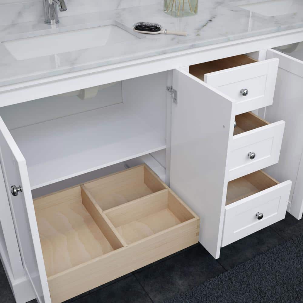 Wyndham Collection Avery W 21.75 in. D Bathroom Vanity Cabinet Only with Mirror White (4)