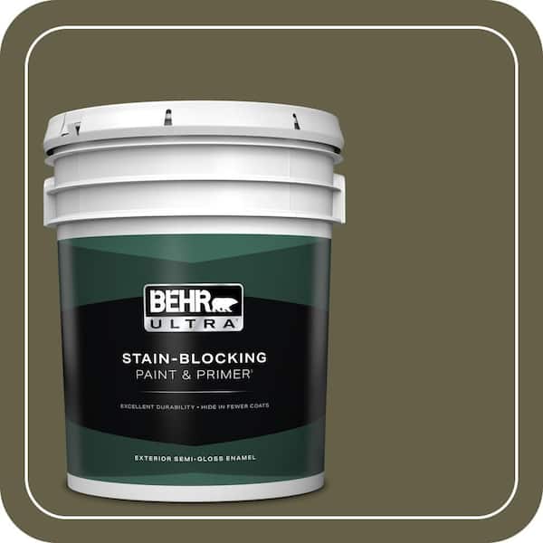 BEHR ULTRA 5 gal. #PPU9-01 Alligator Skin Semi-Gloss Enamel Exterior Paint & Primer (2)