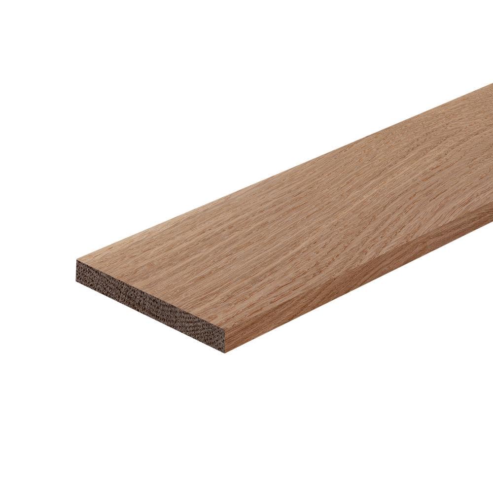 Ornamental Mouldings 0.75 in. D x 5.5 in. W x 48 in. L Unfinished Rustic White Oak Wood Board (3)